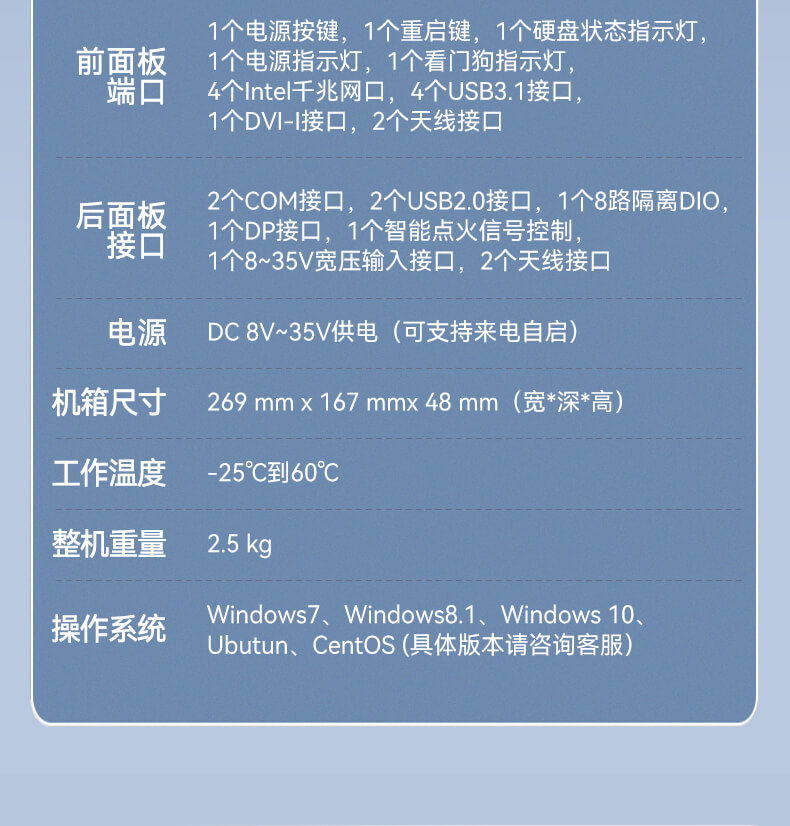 PA真人集团无风扇嵌入式工控机,环境监测工业电脑,DT-3004-H310