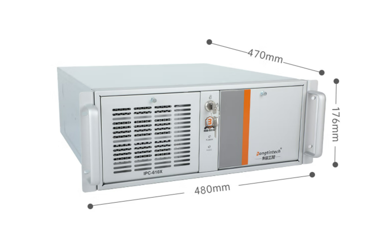 　这款机器采用了DT-610X机箱和DT-WR680MA主板。整体为银灰色。采用了热浸镀锌薄钢板，防锈、耐候性强。并且它的防锈蚀性特别好，-般环境防蚀效果可达30-50年，热浸镀锌薄钢板外形美观，加工容易。尺寸为430（481.6带耳朵）*470*176mm（宽*深*高）,约重23kg，便于搬运。